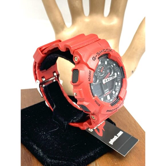 Casio Men's Watch G-Shock GA100B-4A Black Dial Red Resin Digital Quartz 5081 - Picture 15 of 15